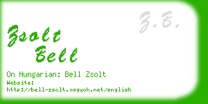 zsolt bell business card